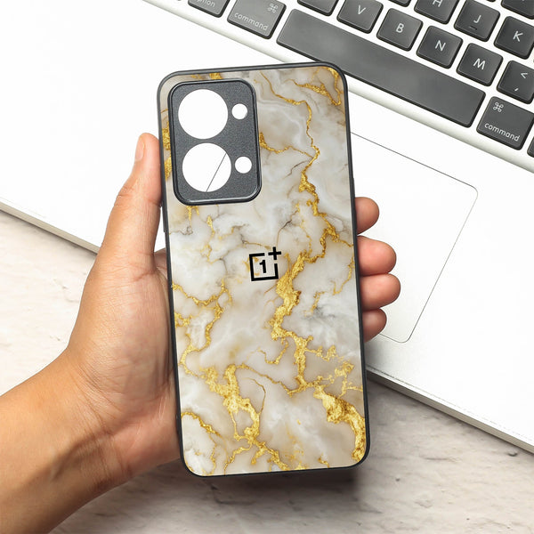 Gold Vein Glory metal back case for Oneplus Nord 2T