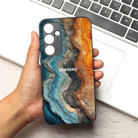 Layered Marble metal back case for Samsung A35