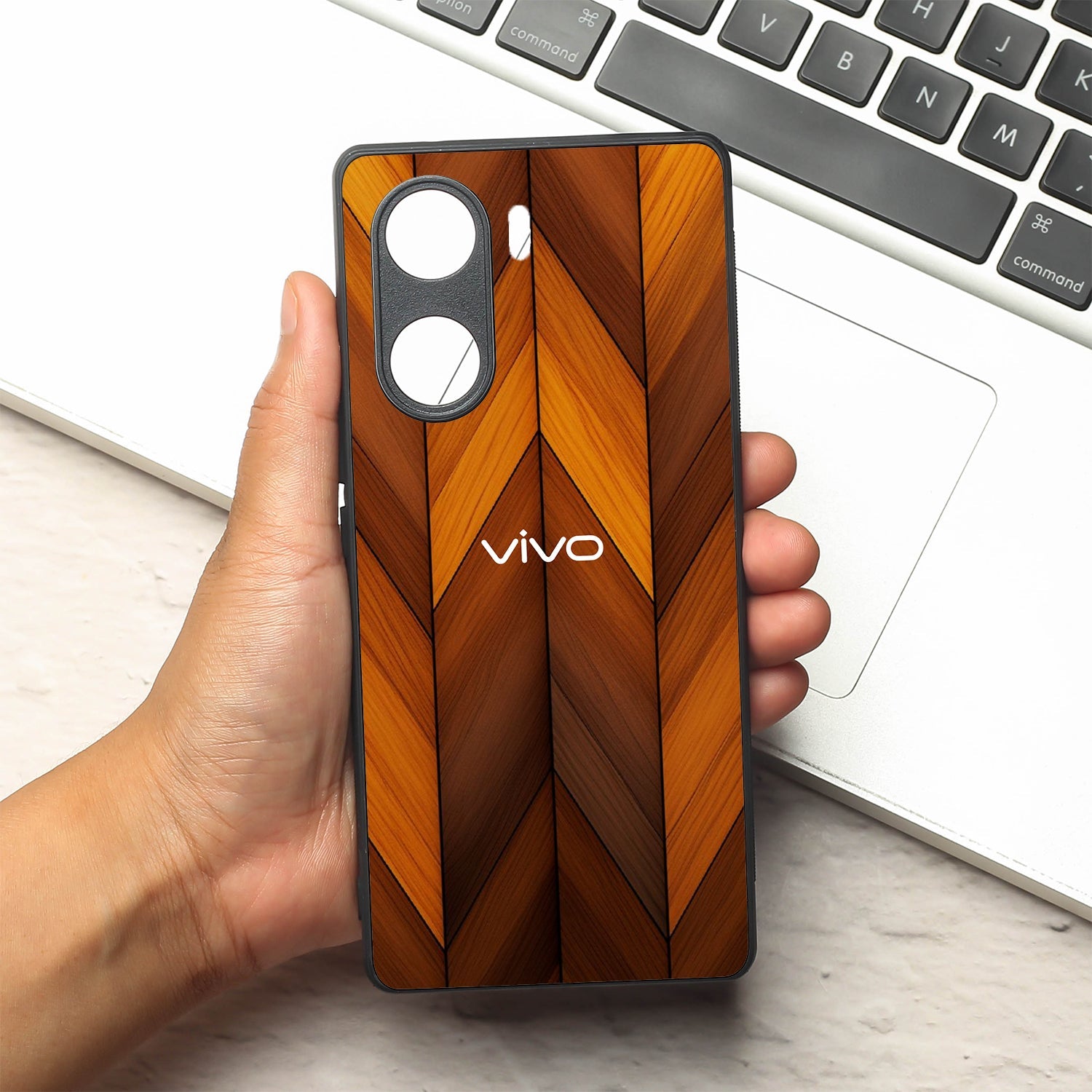 V-Wood Luxe metal back case for Vivo V29e