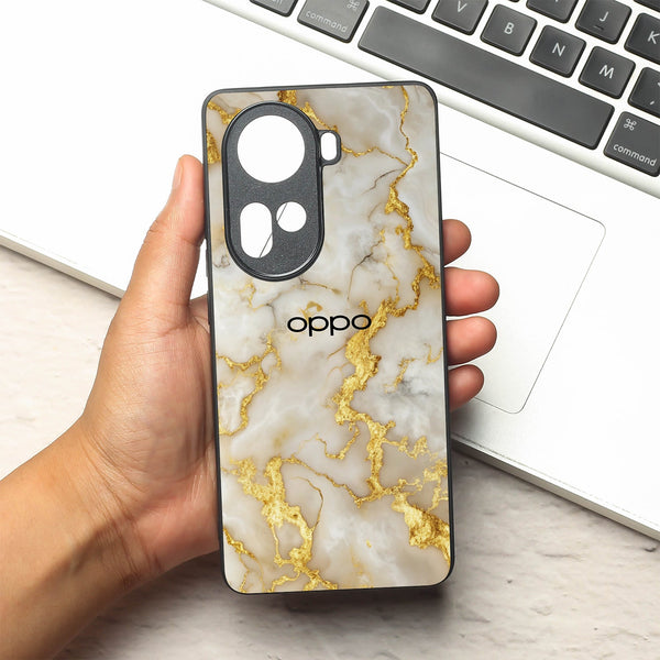 Gold Vein Glory metal back case for Oppo Reno 11