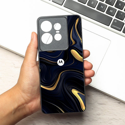 Noir Gold metal back case for Motorola Edge 50 Pro