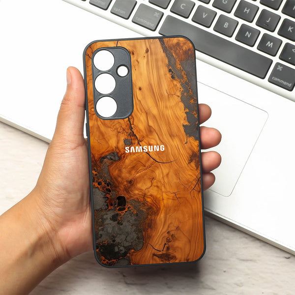 Lava Oak metal back case for Samsung A35