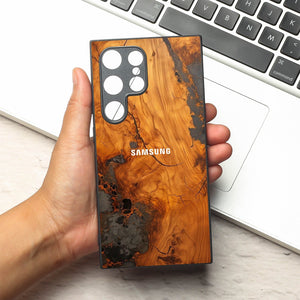 Lava Oak metal back case for Samsung S24 Ultra