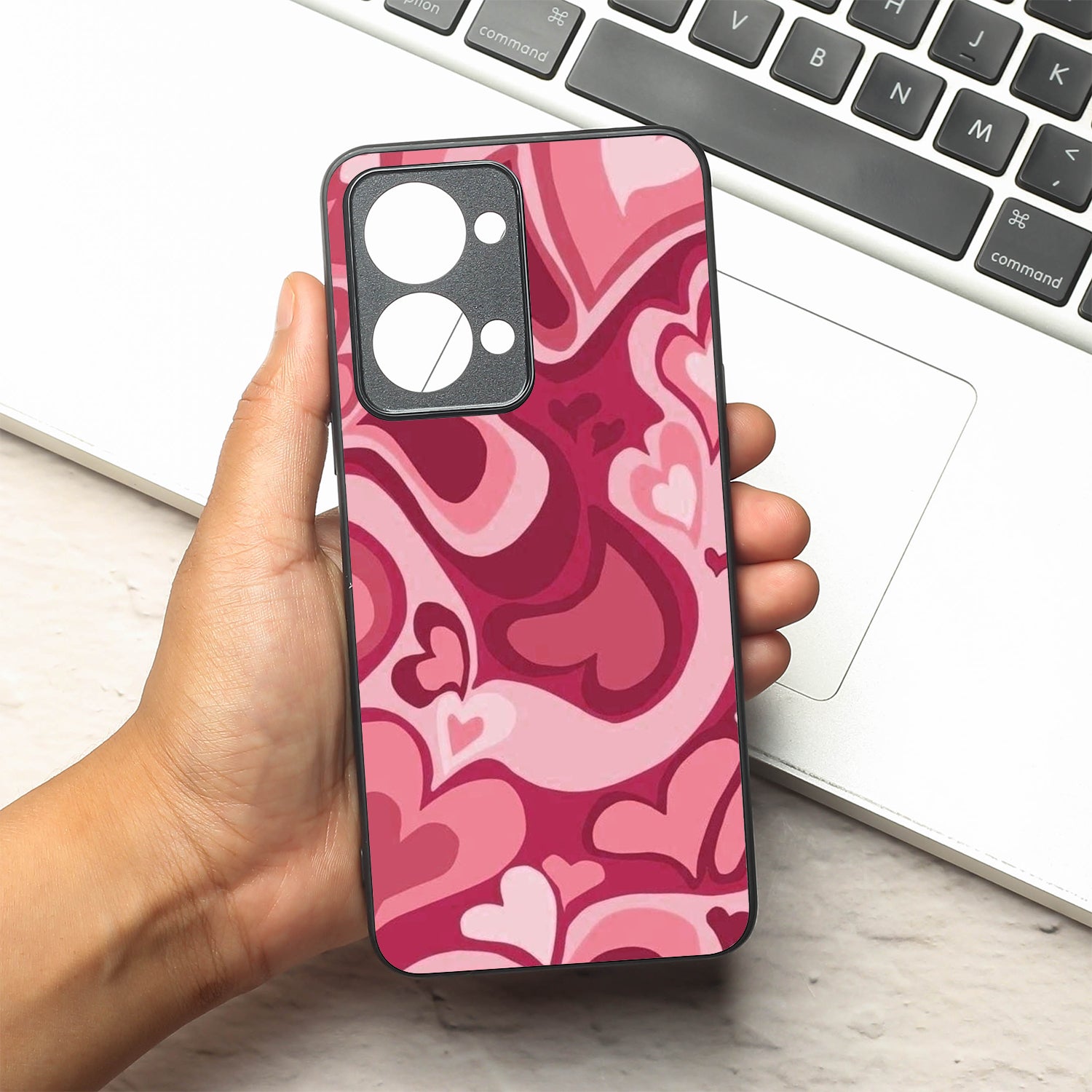 Valentine Wave metal back case for Oneplus Nord 2T