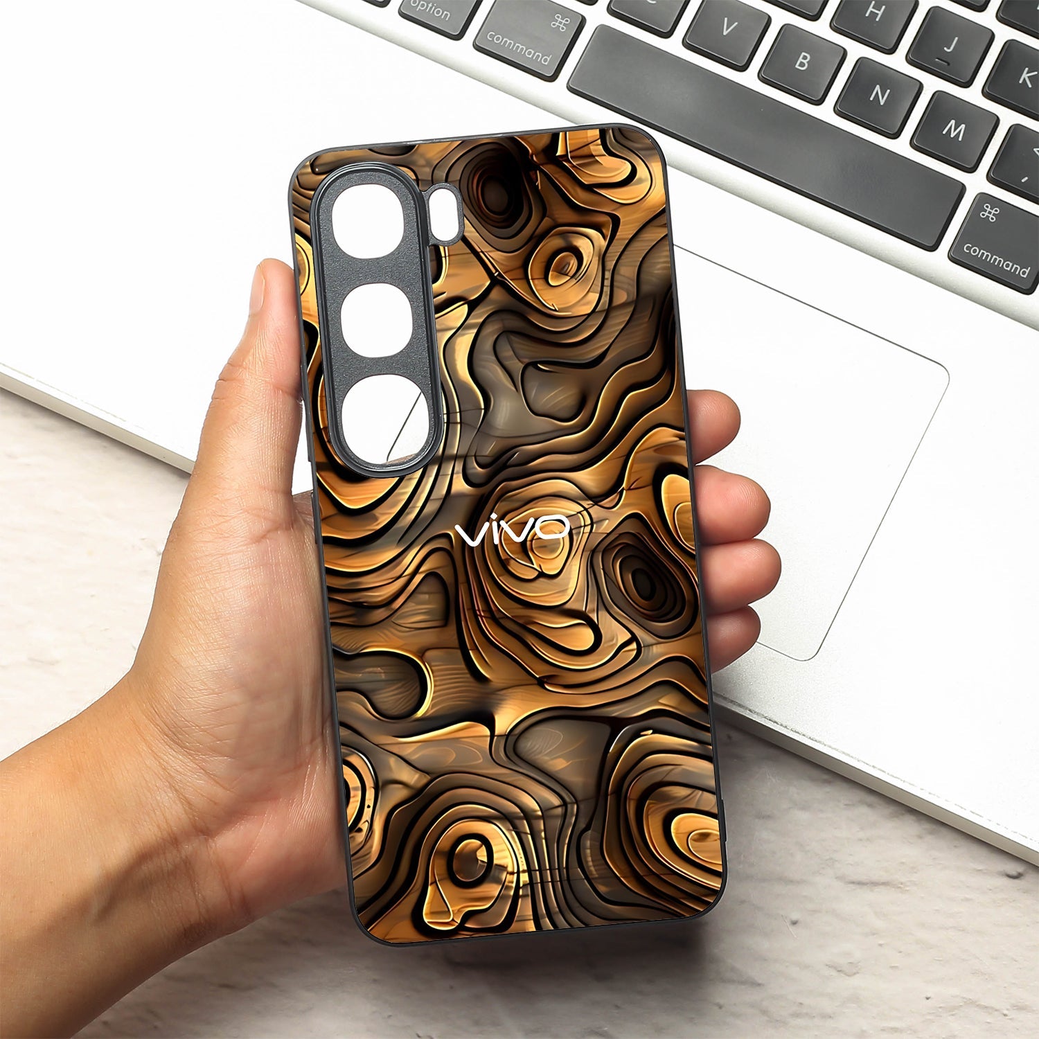 Rust Mirage metal back case for Vivo V40 Lite