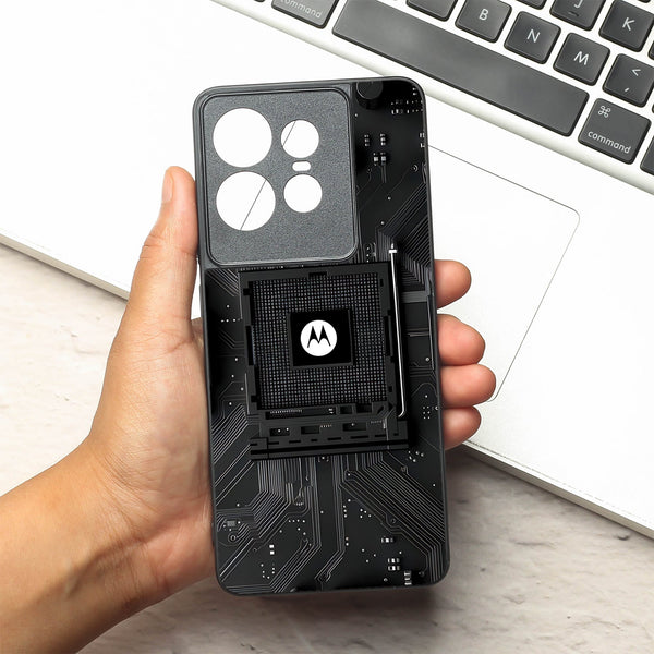 Microchip metal back case for Motorola Edge 50 Pro