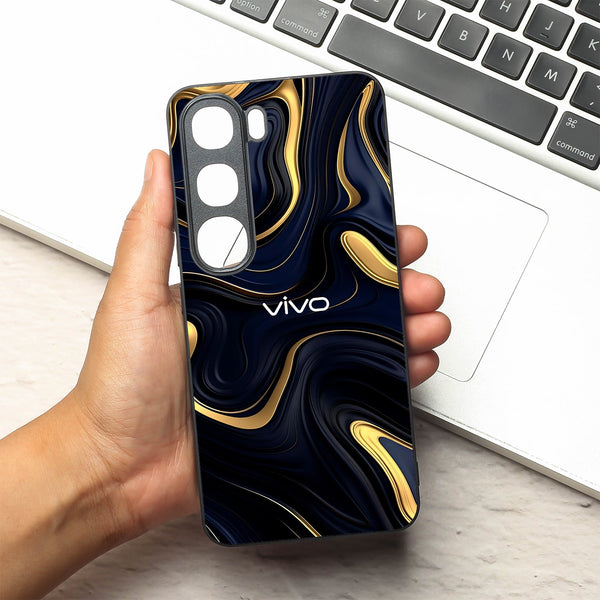 Noir Gold metal back case for Vivo V40 Lite