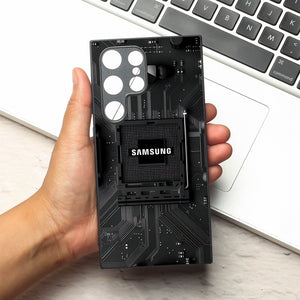 Microchip metal back case for Samsung S24 Ultra
