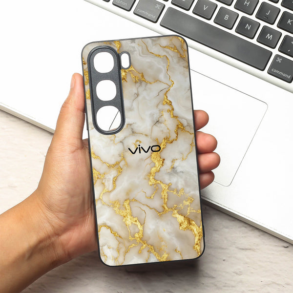 Gold Vein Glory metal back case for Vivo V40 Lite