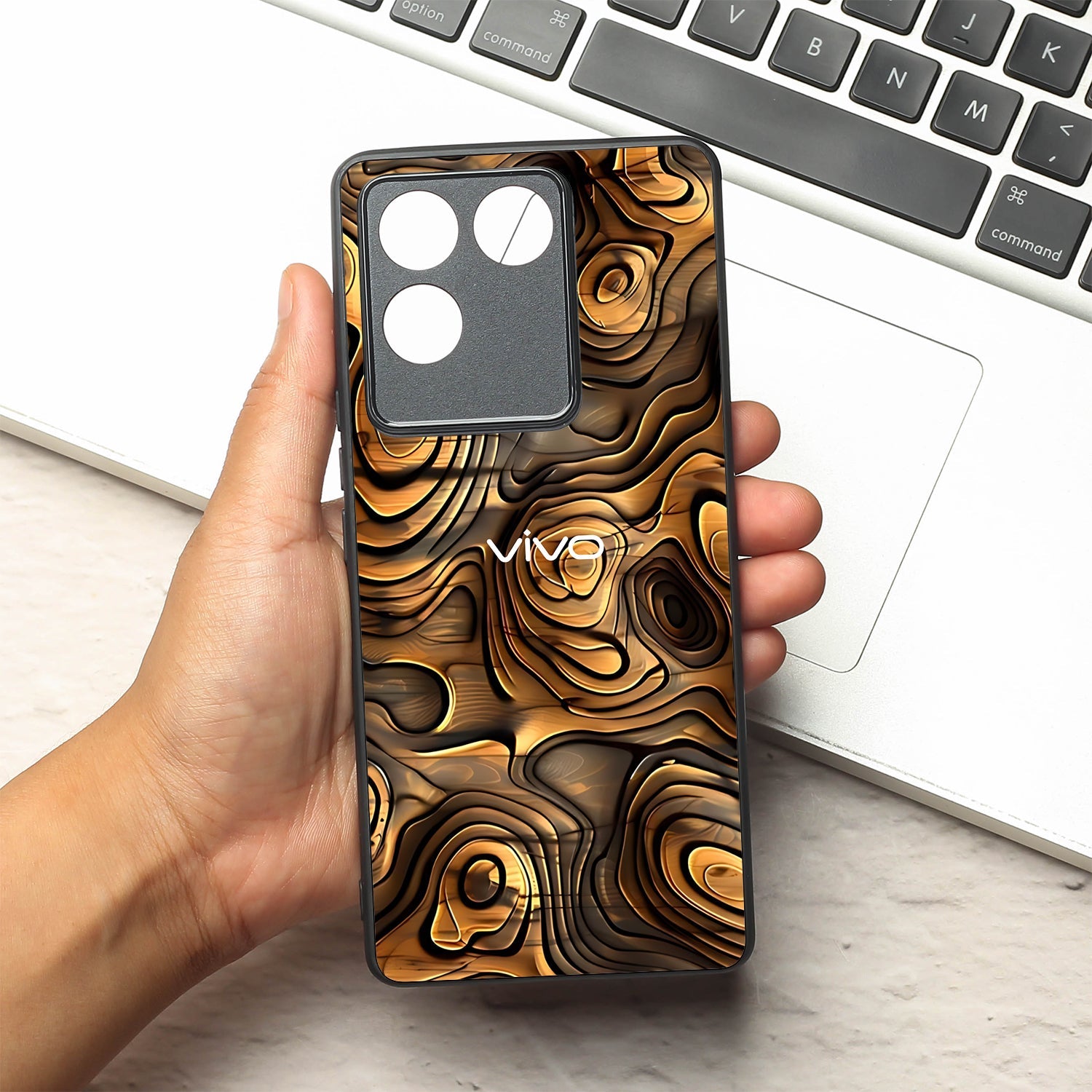 Rust Mirage metal back case for Vivo T2 Pro
