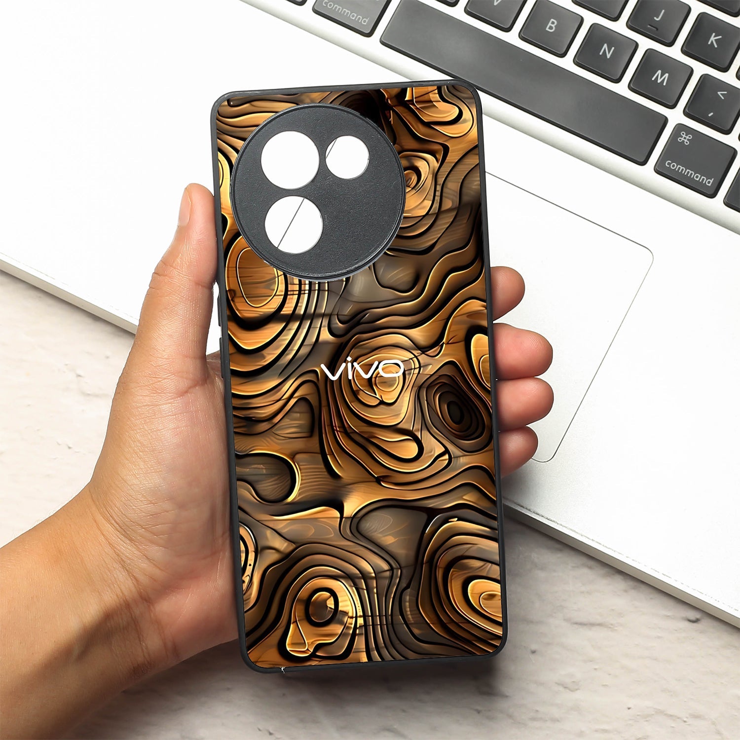 Rust Mirage metal back case for Vivo V30e