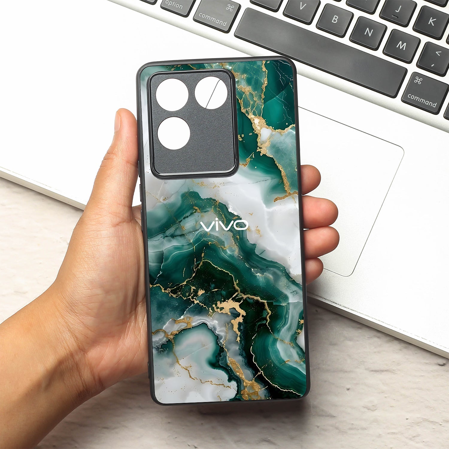 Auric Glaze metal back case for Vivo T2 Pro