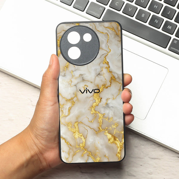 Gold Vein Glory metal back case for Vivo Y58