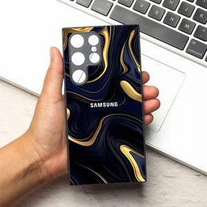 Noir Gold metal back case for Samsung S24 Ultra