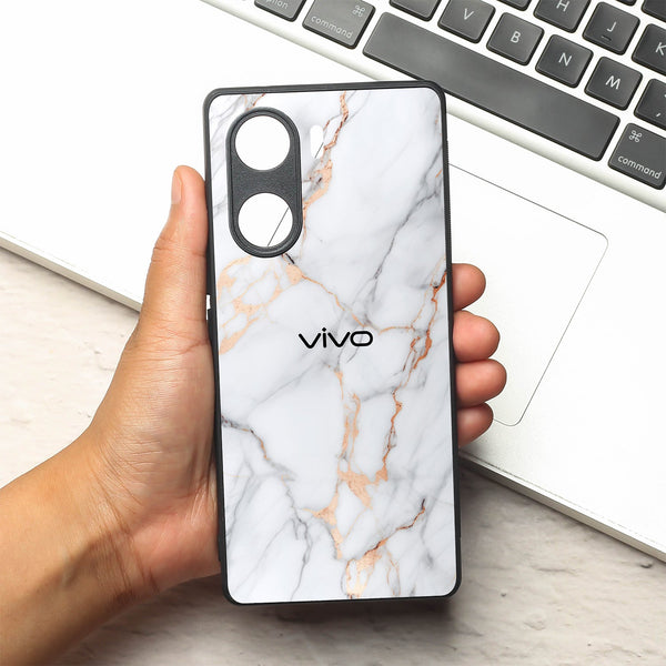 Copper Luxe Marble metal back case for Vivo V29e