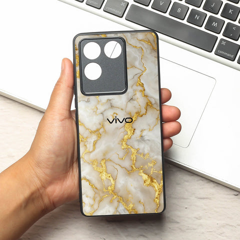 Gold Vein Glory metal back case for Vivo T2 Pro