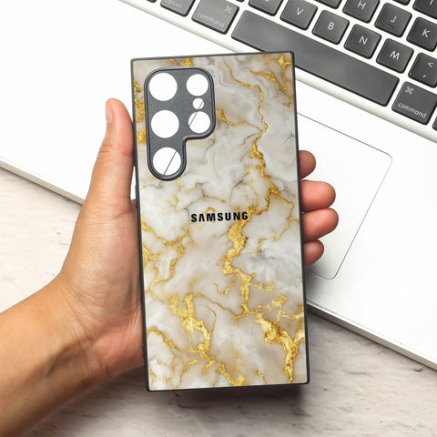 Gold Vein Glory metal back case for Samsung S24 Ultra
