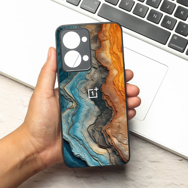Layered Marble metal back case for Oneplus Nord 2T