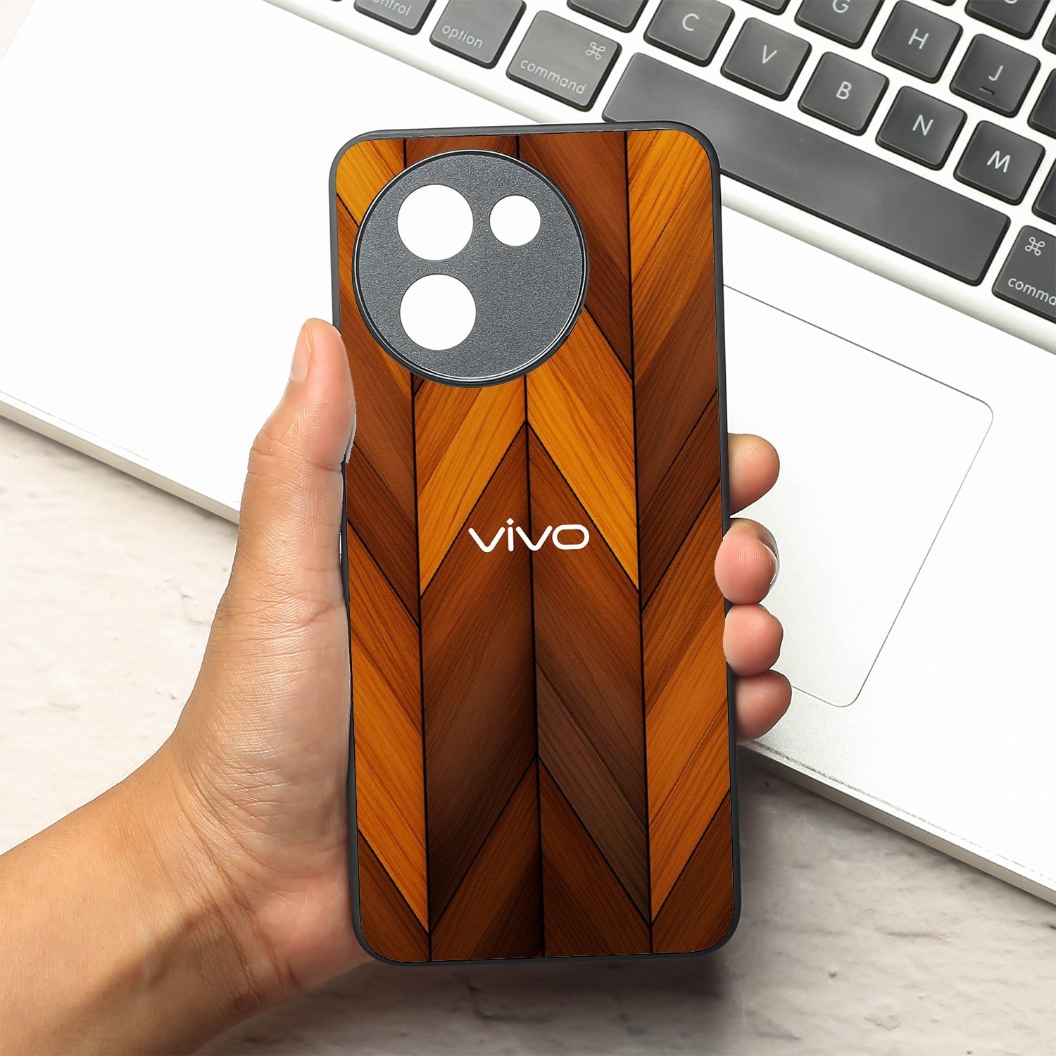V-Wood Luxe metal back case for Vivo Y200i