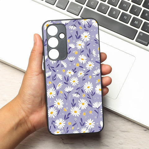 Lavender Daisies metal back case for Samsung A35