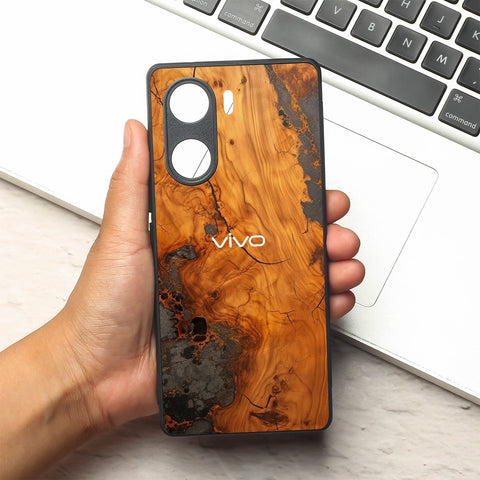 Lava Oak metal back case for Vivo V29e