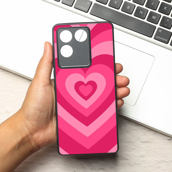 Retro Love metal back case for Vivo T2 Pro