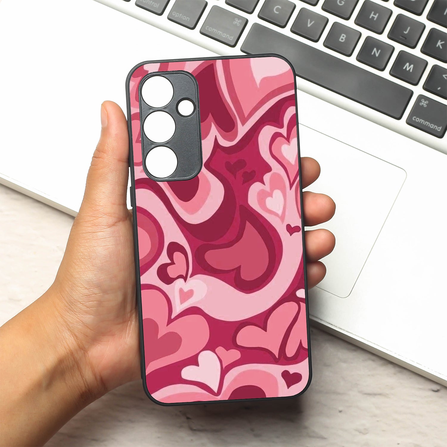 Valentine Wave metal back case for Samsung A35