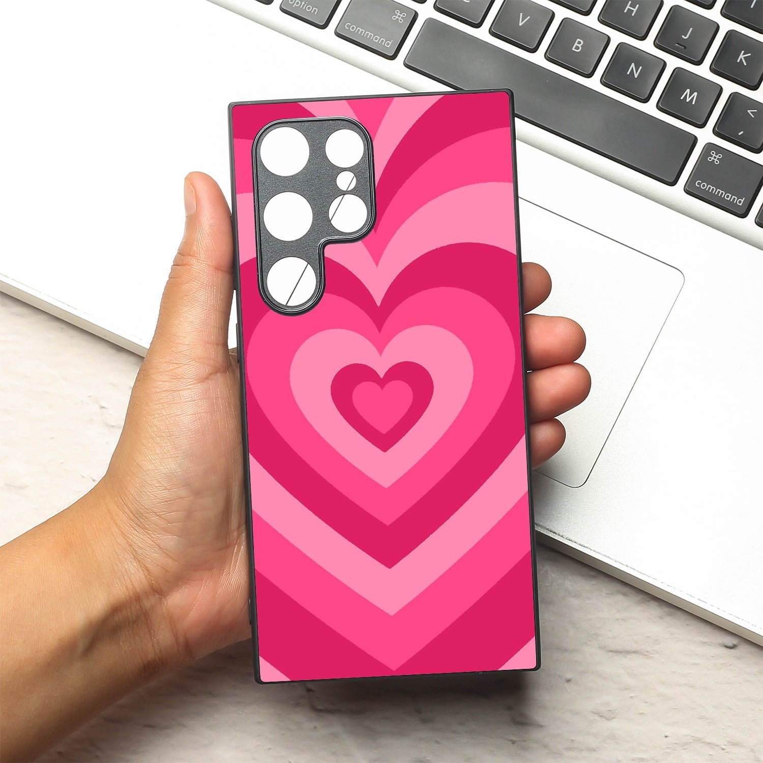 Retro Love metal back case for Samsung S24 Ultra