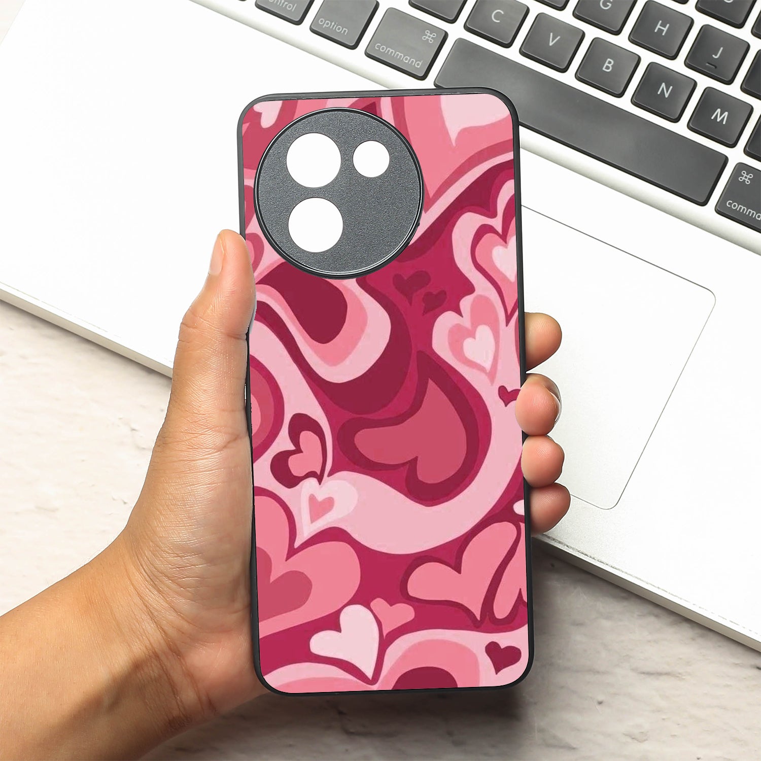 Valentine Wave metal back case for Vivo Y200i