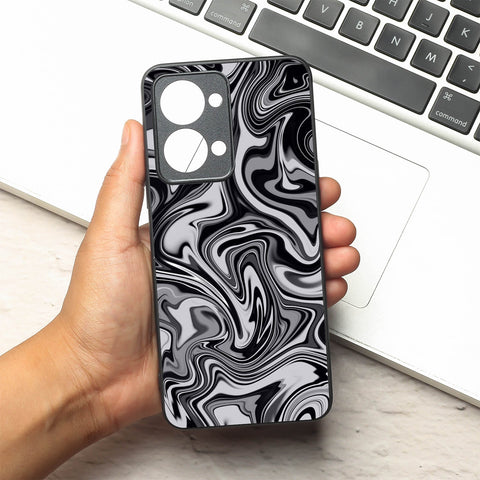 Blackout Marble metal back case for Oneplus Nord 2T