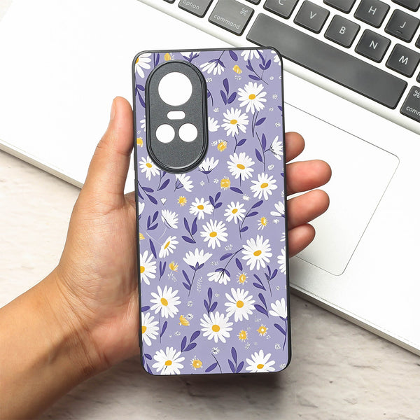 Lavender Daisies metal back case for Oppo Reno 10
