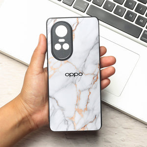 Copper Luxe Marble metal back case for Oppo Reno 10