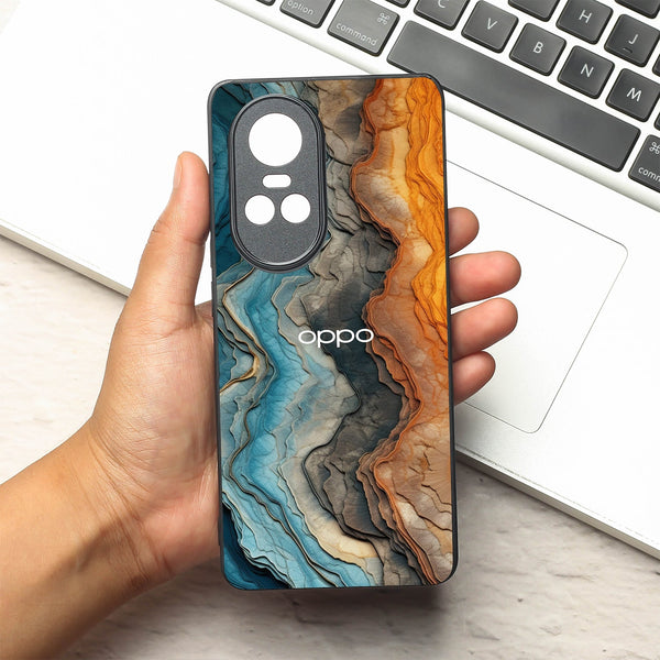 Layered Marble metal back case for Oppo Reno 10