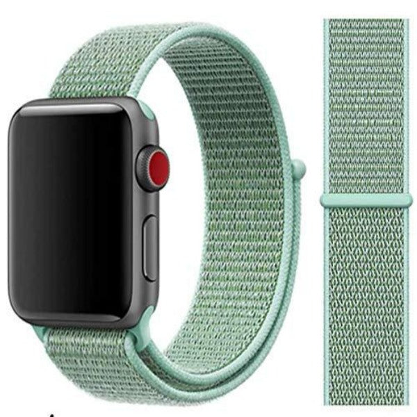 Green Nylon Strap For Apple Watch Series 3 (38mm/40mm/41mm)