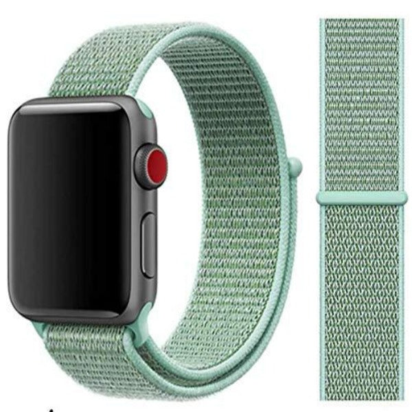Green Nylon Strap For Apple Watch Series SE GEN 2 (38mm/40mm/41mm)
