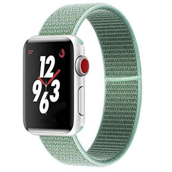 Green Nylon Strap For Apple Watch Series SE GEN 2 (38mm/40mm/41mm)
