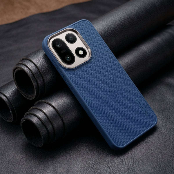 Blue DRAVIK Texture Silicone Case for Oneplus 15