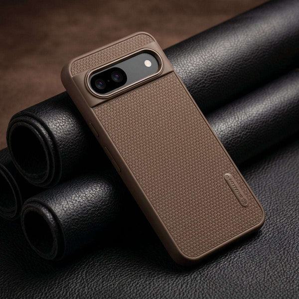Brown DRAVIK Texture Silicone Case for Google Pixel 8a