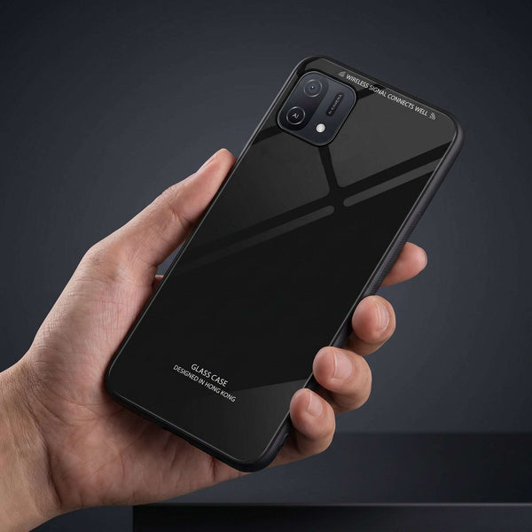 Black Glass case for Oppo A16K