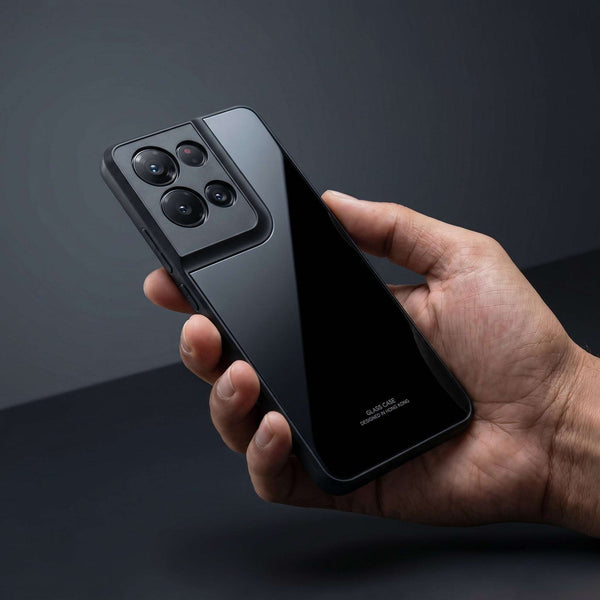 Black Glass case for Oppo Reno 8 Pro