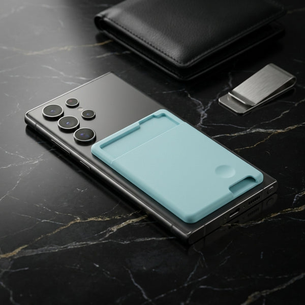 CardFlex Light Blue Wallet Sticky Silicone For All Mobiles