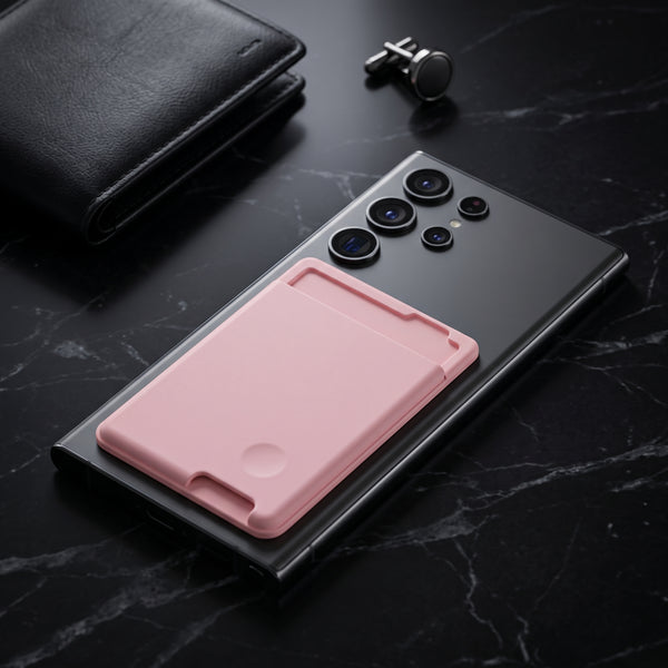 CardFlex Pink Wallet Sticky Silicone For All Mobiles