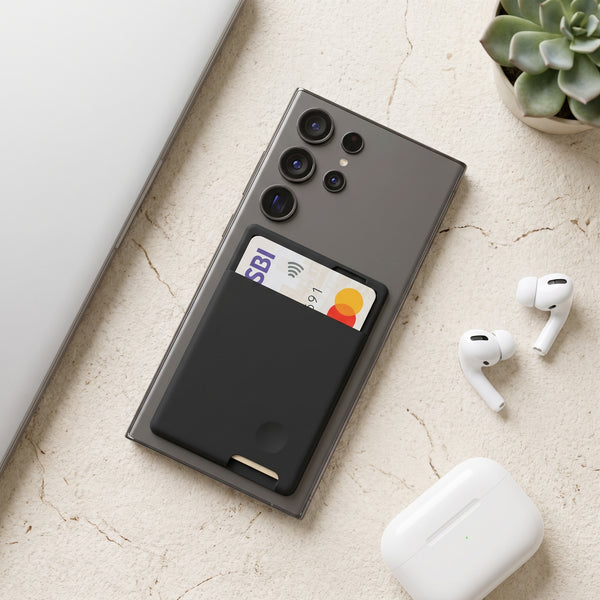 CardFlex Black Wallet Sticky Silicone For All Mobiles