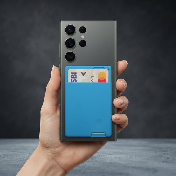 CardFlex Sky Blue Wallet Sticky Silicone For All Mobiles