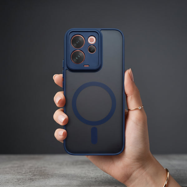 KYRON Dark Blue Matte Camera Protection Case for Vivo V70