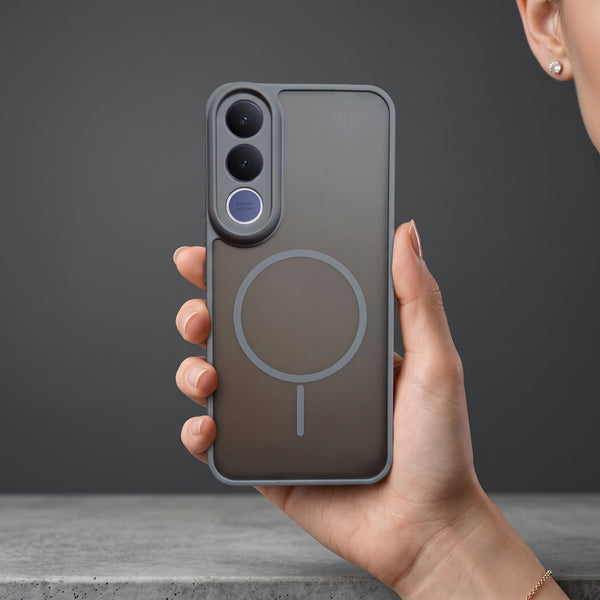 KYRON Grey Matte Camera Protection Case for Vivo V70 Fe