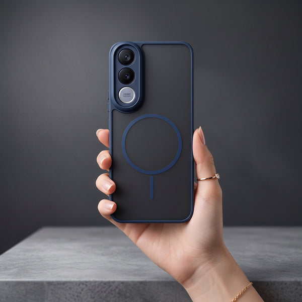 KYRON Dark Blue  Matte Camera Protection Case for Vivo V70 Fe