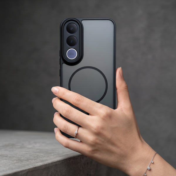 KYRON Black Matte Camera Protection Case for Vivo V70 Fe