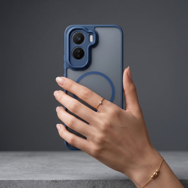 KYRON Dark Blue  Matte Camera Protection Case for Vivo T5 Pro
