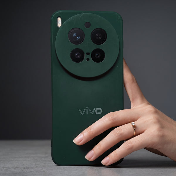Dark Green Candy Silicone Case for Vivo X300 Pro